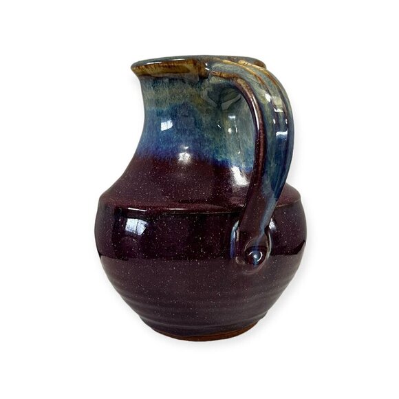 Old Studio Pottery Pitcher Glazed Large Artisan Handmade Wheel Thrown Art - Picture 3 of 11